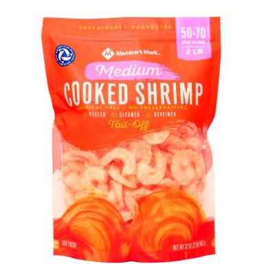 Member's Mark Cooked Medium Shrimp (2 lb. bag, 50-70 pieces per pound ...