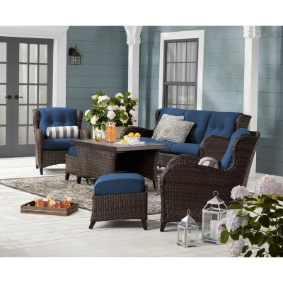 Member's Mark Agio Heritage Sunbrella Seating Set (Indigo ...