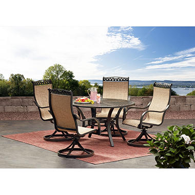 Miller’s Creek 5 Piece Dining Set with Sling Rockers