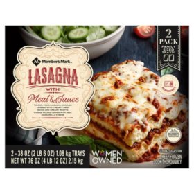 Member's Mark Lasagna With Meat Sauce (38 oz. trays, 2 pack) - Sam's Club