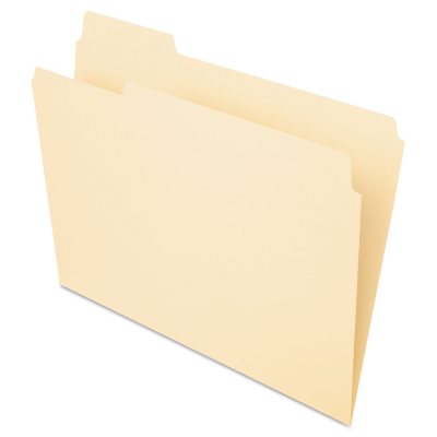 Pendaflex Essentials 1/3 Tab Straight Cut Folders, Manila (Letter 100 ...