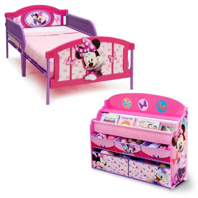 delta children minnie mouse 2-piece twin bedroom set - sam's club