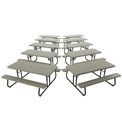 Lifetime 6' Folding Picnic Table - Putty - 10 pack - Sam's 