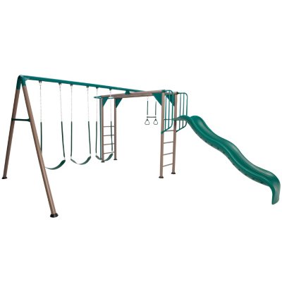 cedar summit by kidkraft lookout lodge 3 slide cedar playset