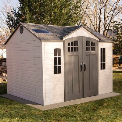 Lifetime (60178) 10′ x 8′ Outdoor Storage Shed with Carriage Doors