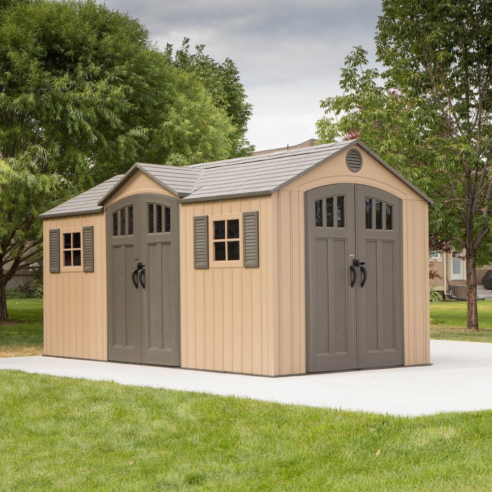 Lifetime 15' x 8' Outdoor Storage Shed | eBay