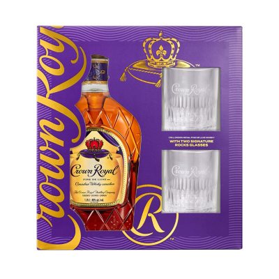 Crown Royal Fine Deluxe Canadian Blended Whisky with Two State Glasses ...