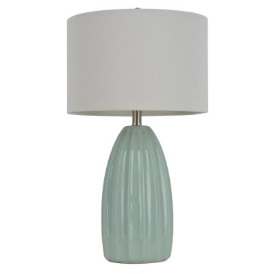 Ribbed Ceramic Table Lamp, Light Blue - Sam's Club