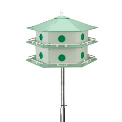 15' Telescoping Purple Martin House Pole Kit with 12-Room Aluminum