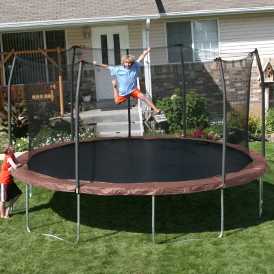 15' Round Trampoline with Enclosure - Brick Red - Sam's Club