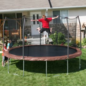 14' Round Trampoline with Enclosure - Red - Sam's Club