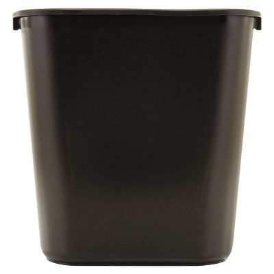 Commercial Trash Cans â€“ Sam's Club - Sam's Club - Top Rated Rubbermaid Soft Molded Plastic Trash Can - Black - 7 gal.