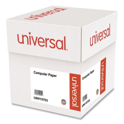 Universal® Two-Part Carbonless Paper, 15lb, 9-1/2" x 11", Perforated ...