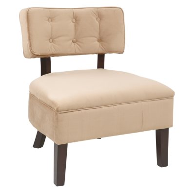 Avenue Six Curves Button Chair - Coffee Velvet - Sam's Club