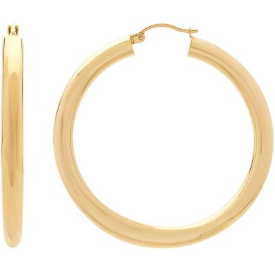 hoop earrings gold hollow 14k yellow samsclub