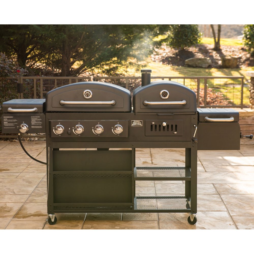 Smoke Hollow Pro Series 4-in-1 Gas & Charcoal Four Burner Combo Grill | eBay