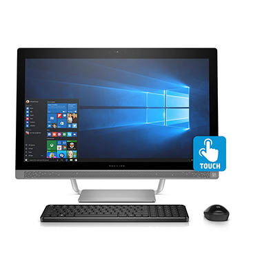 HP Pavilion (27-a257c Z5N49AA) 27″ Touch All-in-One Desktop Computer, 7th Gen Core i7, 8GB RAM, 1TB HDD