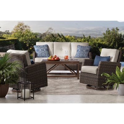 Member's Mark Agio Fremont 4-Piece Patio Deep Seating Set with ...