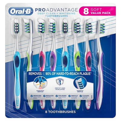 Oral-B ProAdvantage CrissCross Toothbrushes, 8 Ct. (Choose Soft Or ...