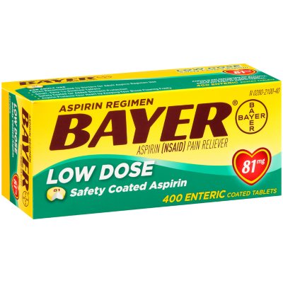 Bayer Low Dose Aspirin Regimen (400 ct.) - Sam's Club