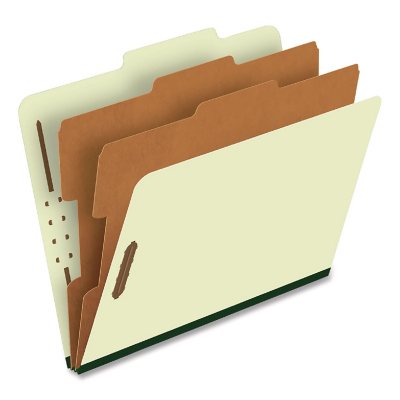 Pendaflex 6-Section Pressboard Classification File Folders, Grey Green ...