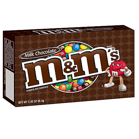 OFFLINE-M&M's Milk Chocolate Candies, Theater Box (3.4 oz. box, 12 ct ...