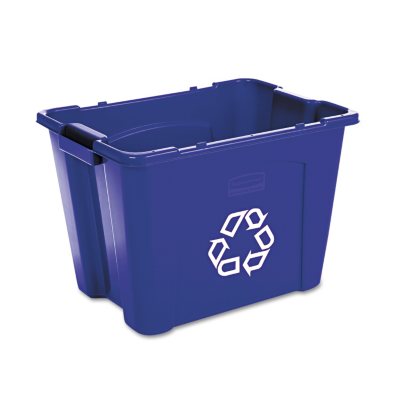 Rubbermaid Stacking Recycle Bin - Blue - 14 Gal. - Sam's Club