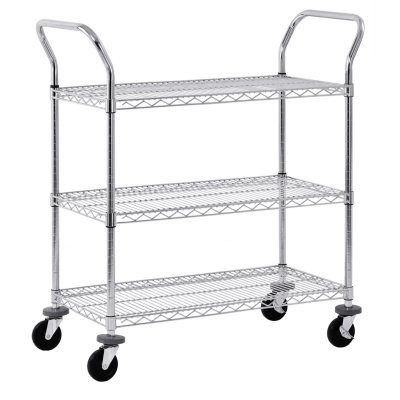 Sandusky 3-Tier Chrome Wire Cart - Sam's Club