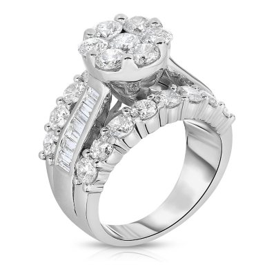 3.95 CT. T.W. Diamond Engagement Ring in 14K White Gold - Sam's Club