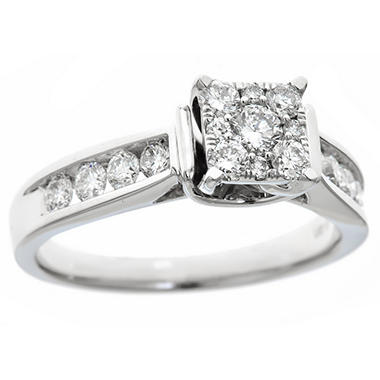 0.75 CT.TW. Diamond Composite Bridal Ring in 14K White Gold