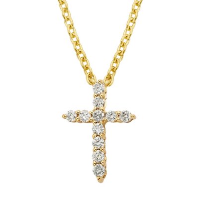 .25 CT. T.W. Diamond Cross Pendant in 14k Gold (H-I, I1) - Sam's Club