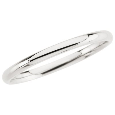 14K White Gold Comfort Fit Band - 2mm - Sam's Club