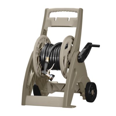 suncast hosemobile 175 ft beige retractable wheeled hose reel cart