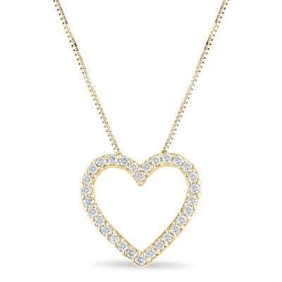 pendant heart 14k ct diamond yellow i1 gold samsclub