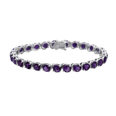 amethyst bracelet sterling round silver sam club samsclub