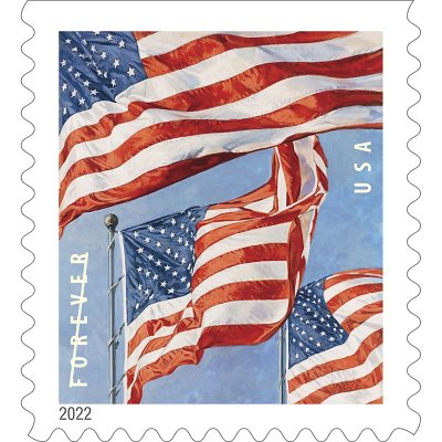 USPS FOREVER First Class Postage Stamps, U.S. Flag, Book of 20 Stamps ...