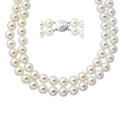8mm Freshwater Pearl Double Strand Necklace - Sam's Club