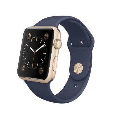 Apple Watch Sport Series 1- 42mm Gold Aluminum Case - Midnight Blue ...