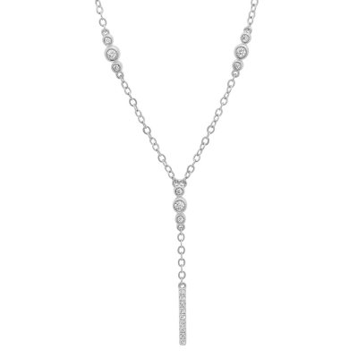 0.25 CT. T.W. Diamond Lariat Necklace in 14K White Gold - Sam's Club