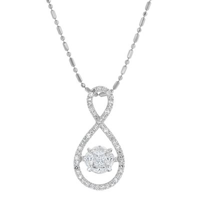 0.50 CT. T.W. Diamond Necklace in 14K White Gold - Sam's Club
