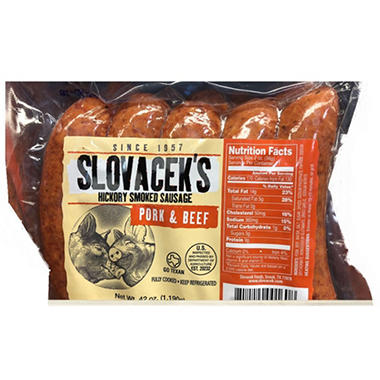 slovacek sausage recipes samsclub smoked hickory oz sam club sams pork beef premium source