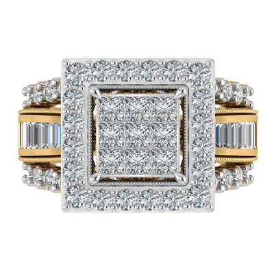 2.95 CT. T.W. Diamond Engagement Ring in 14K Yellow Gold - Sam's Club