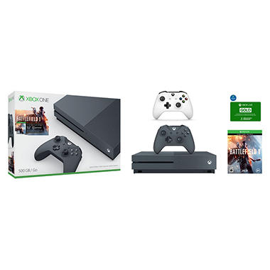 Xbox One Console with Extra Controller + Xbox Live Gold Membership e-Gift Card Bundle
