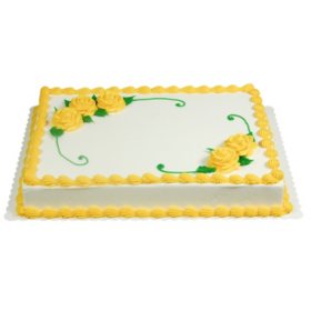 Member's Mark 1/2 Sheet Yellow Rose Celebration Cake - Sam's Club