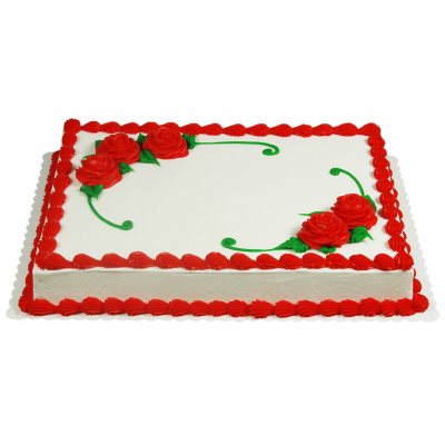 Member's Mark 1/2 Sheet Red Rose Cake - Sam's Club