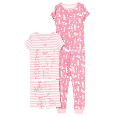 Member's Mark Girl's 4 Piece Pack Snug Fit Pajamas - Sam's Club