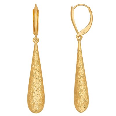 earrings gold teardrop cut diamond 14k yellow samsclub club