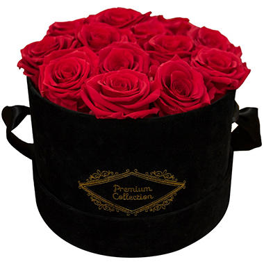 Everlasting Roses in Hat Box