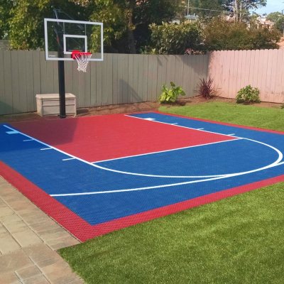 Small Court DIY Backyard Basketball System