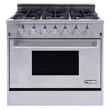 NXR Elite Stainless-Steel 36″ Gas Range with Convection Oven